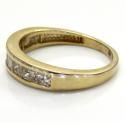 10k yellow gold princess diamond wedding band ring 1.00ct
