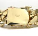 10k solid yellow gold xxl diamond miami bracelet 9.25 inch 27mm 24.23ct