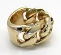 10k yellow gold 12mm solid miami cuban link ring 