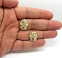 14k yellow gold amethyst king tut pharaoh earrings 0.10ct