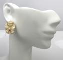 14k yellow gold amethyst king tut pharaoh earrings 0.10ct
