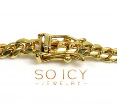 10k yellow gold solid miami cuban bracelet 8.50 inch 4mm