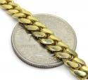 10k yellow gold solid miami bracelet 8.5 inch 6mm