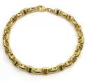 10k yellow gold hollow 3d mariner bracelet 8.75 inches 6.70mm