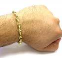 10k yellow gold hollow 3d mariner bracelet 8.75 inches 6.70mm