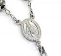925 silver rosary italy necklace 30 inches 8mm