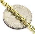 10k yellow gold hollow beveled edge cable chain 20-24