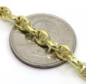 10k yellow gold hollow puffed mariner chain 18-26 inch 5mm 