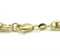 10k yellow gold hollow puffed mariner chain 18-26 inch 5mm 