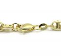 10k yellow gold hollow puffed mariner chain 28 inch 5mm 