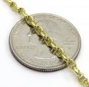 10k yellow gold skinny hollow puffed mariner chain 18-24 inch 3.00mm 
