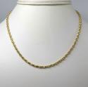 10k yellow gold skinny hollow puffed mariner chain 18-24 inch 3.00mm 