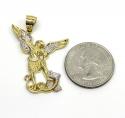 14k yellow gold small saint michaels pendant 