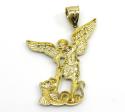 14k yellow gold small saint michaels pendant 