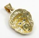 14k yellow gold mini 3d lion head pendant