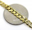 10k yellow gold solid tight link cuban chain 26 inches 5.5mm
