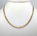 10k yellow gold solid tight link cuban chain 26 inches 5.5mm