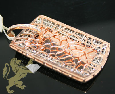 3.95ct 14k solid rose gold diamond