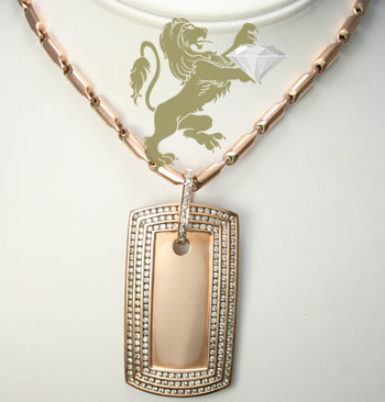 3.95ct 14k solid rose gold diamond