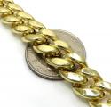 10k yellow gold large hollow puffed miami bracelet 9 inch 11mm