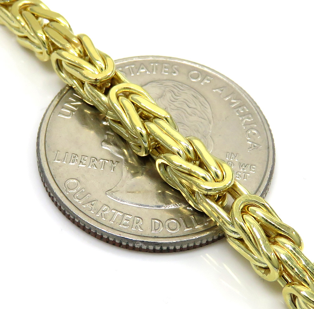10k yellow gold byzantine bracelet 8.50 inch 4mm