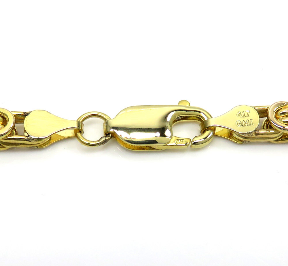 10k yellow gold byzantine bracelet 8.50 inch 4mm