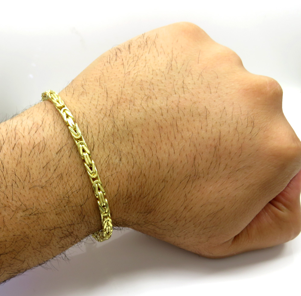 Buy 10k Yellow Gold Byzantine Bracelet 8.50 Inch 4mm Online at SO ICY ...