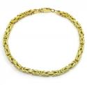 10k yellow gold byzantine bracelet 8.50 inch 4mm