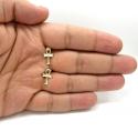 10k yellow gold mini ankh cross earrings