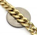 10k yellow gold medium hollow puffed miami bracelet 9 inch 8.20mm