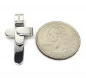 Mens baraka 18k solid white gold cross 
