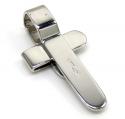 Mens baraka 18k solid white gold cross 