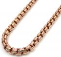 10k rose gold hollow box link chain 24-30 inch 3.5mm