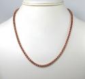 10k rose gold hollow box link chain 24-30 inch 3.5mm
