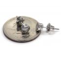 14k white gold round si1 diamond bezel studs 0.80ct