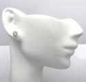 14k white gold round si1 diamond bezel studs 0.80ct