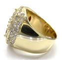 14k yellow gold cluster round diamond ring 4.50ct