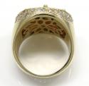 14k yellow gold cluster round diamond ring 4.50ct