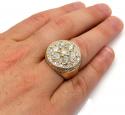 14k yellow gold cluster round diamond ring 4.50ct