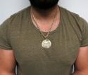 10k yellow gold two tone medium jesus apostles last supper pendant 