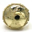 10k yellow gold arrow large world ring 
