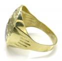 10k two tone gold world ring 