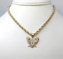 10k tri color gold small diamond cut albanian eagle pendant