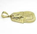 10k yellow gold medium king tut pharaoh head pendant