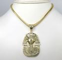 10k yellow gold medium king tut pharaoh head pendant