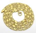 14k yellow gold solid tiger eye link chain 22 inch 5mm