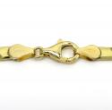 14k yellow gold solid tiger eye link chain 22 inch 5mm