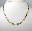 14k yellow gold solid tiger eye link chain 22 inch 5mm