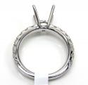 18k white gold round diamond semi mount ring 1.08ct