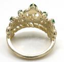 14k yellow gold custom name emerald ring 0.15ct